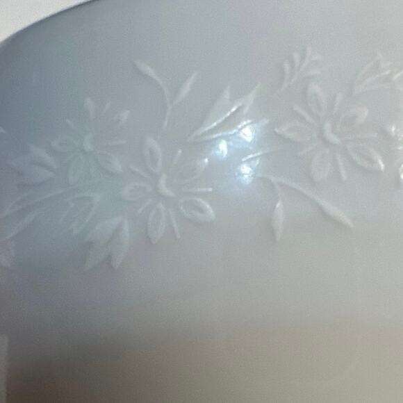 Replacement piece-Creamer  Enchantment Silver trim white flower print  10 oz - Picture 8 of 9